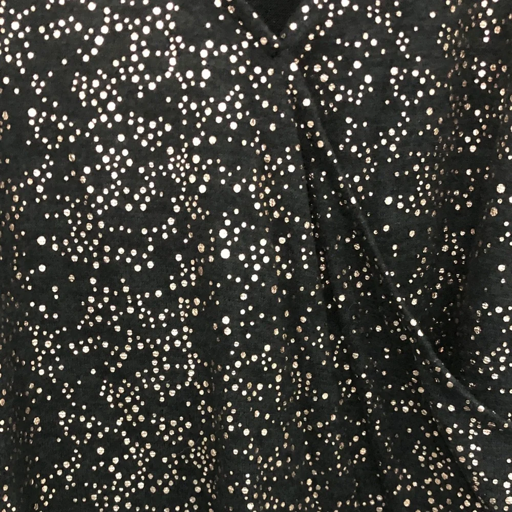 Lush Black Blouse with Gold Accents - Picture 3 of 6